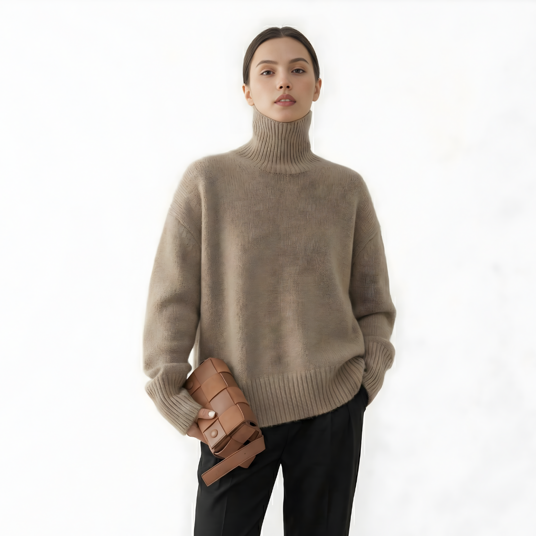 ZOFIA | Minimalistyczny Sweter z Golfem