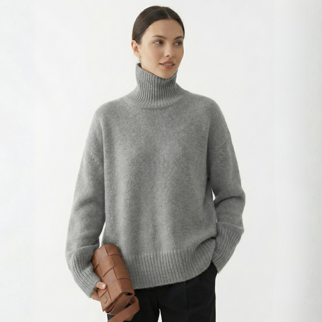 ZOFIA | Minimalistyczny Sweter z Golfem